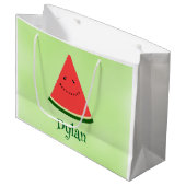 Cute Watermelon Summer Personalized Gift Bag Groot Cadeauzakje (Voorkant Gekanteld)