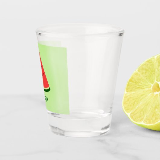 Cute Watermelon Summer Personalized Shot Glass  Shot Glas (Rechts)