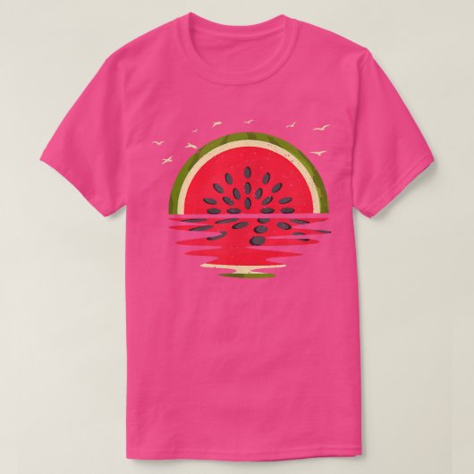 Cute Watermelon Sunset Summer Vibes Fruit T-shirt (Design voorkant)