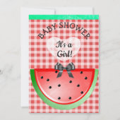 Cute Watermelon Thmed Girl's Baby shower Kaart (Voorkant)