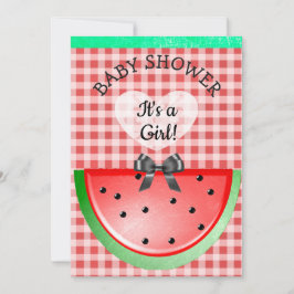 Cute Watermelon Thmed Girl's Baby shower Kaart