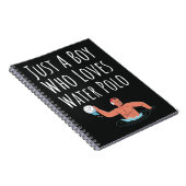 Cute Waterpolo Cadeaus Voor Jongens Voor Kinderen  Notitieboek (Rechterzijde)