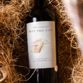 Cute Waterverf Aangepaste zwangerschap Wijn Etiket