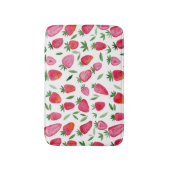 Cute waterverf aardbeien patroon Bath Mat (Voorkant Verticaal)