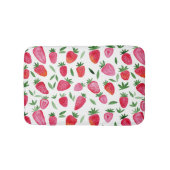 Cute waterverf aardbeien patroon Bath Mat (Voorkant)