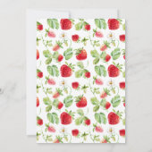 Cute Waterverf aardbery Berry eerste verjaardag in Kaart (Achterkant)
