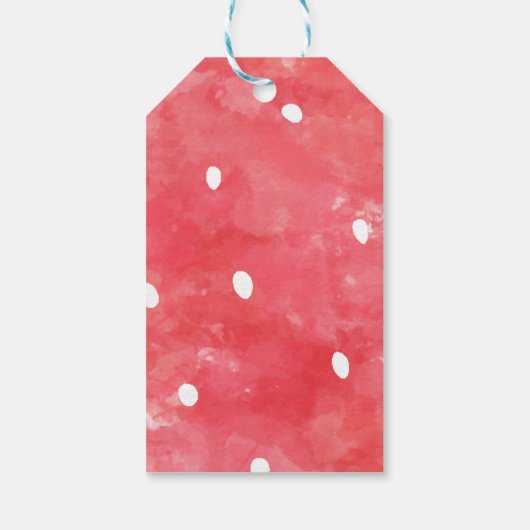 Cute Waterverf Aardbery Cadeaulabel (Achterkant)