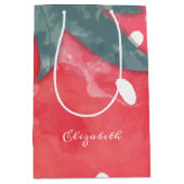 Cute Waterverf Aardbery Medium Cadeauzakje (Voorkant)