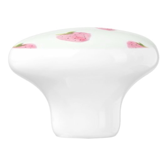 Cute Waterverf Aardbery Pattern Keramische Knop (Zijkant)