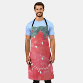 Cute Waterverf Aardbery Schort (Gedragen)