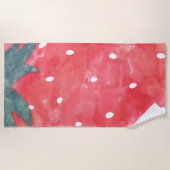 Cute Waterverf Aardbery Strandlaken (Voorkant)