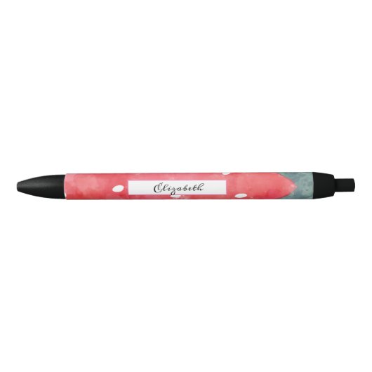 Cute Waterverf Aardbery Zwarte Inkt Pen (Voorkant)
