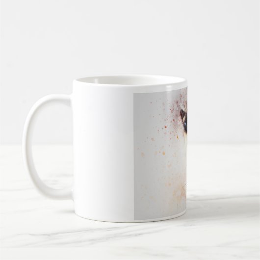 Cute Waterverf Abstract Siamese Cat Koffiemok (Links)