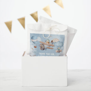 Cute Waterverf Airplane Boy Birthday Party Bedankzakje