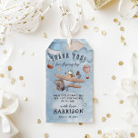 Cute Waterverf Airplane Boy Dank u Cadeaulabel<br><div class="desc">Cute Boy Birthday Party bedankt je voor tags die geschikt zijn voor elke leeftijd. Het ontwerp bevat een waterverf hemel achtergrond,  schattige sterren,  een kleine jongen die een blauw vliegtuig vliegt,  hete luchtballonnen en een dankjewel sjabloon die gemakkelijk te personaliseren is.</div>