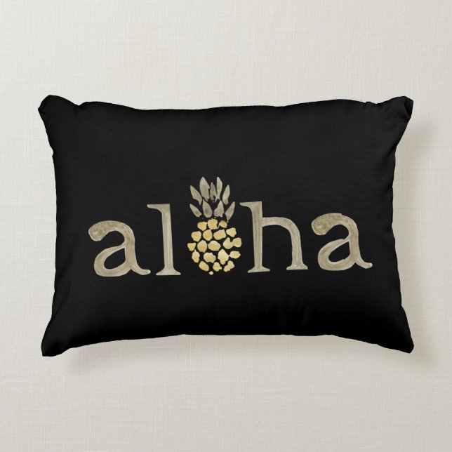 Cute Waterverf Ananas Aloha Accent Pillow Accent Kussen (Voorkant)