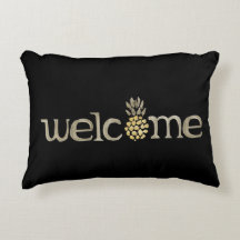 Cute Waterverf ananas Welcome Accent Pillow