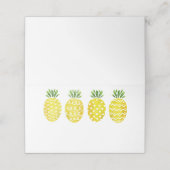 Cute Waterverf ananassen Mix Patroon Tropisch Plaatskaartje (Buitenkant ongevouwen)