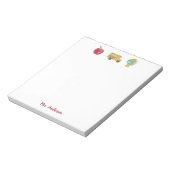 Cute Waterverf Apple School Bus Notitieblok (Linkerzijde)