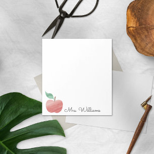 Cute Waterverf Apple Teacher Notepad Notitieblok