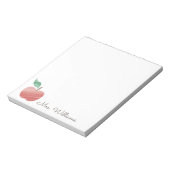 Cute Waterverf Apple Teacher Notitieblok (Linkerzijde)