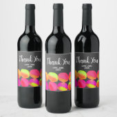 Cute waterverf art modern bedankt cadeau wijn etiket (Flessen)