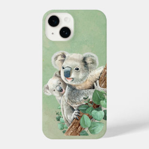 Cute Waterverf Australian Koala Beren Wildlife iPhone 14 Hoesje