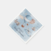 Cute Waterverf Aviation Blue Boy Baby shower Servet (Hoek)
