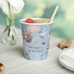 Cute Waterverf Aviation Boy Birthday Papieren Bekers<br><div class="desc">Cute Aviation Thapy's Birthday Party Paper Cups,  geschikt voor elke leeftijd! Design heeft een waterverf blauwe achtergrond met fluffy wolken,  kleine jongens die schattige  vliegtuigen vliegen,  heteluchtballonnen en helikopters,  magische sterren,  naam en leeftijd.</div>