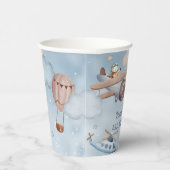Cute Waterverf Aviation Boy Birthday Papieren Bekers (Rechts)