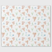 Cute Waterverf Axolotl Birthday Party Cadeaupapier (Vlak)