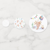 Cute Waterverf Axolotl Birthday Party Confetti (Achterkanten)