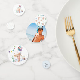 Cute Waterverf Axolotl Birthday Party Confetti