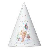 Cute Waterverf Axolotl Birthday Party Feesthoedjes (Voorkant)