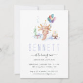 Cute Waterverf Axolotl Birthday Party Kaart (Voorkant)