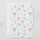 Cute Waterverf Axolotl Birthday Party Kaart (Achterkant)