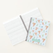 Cute Waterverf Axolotl Pattern Monogram Notitieboek (Binnen)