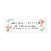 Cute Waterverf Axolotl | Retouradreslabel Etiket (Voorkant)