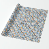 Cute waterverf aztec patroon cadeaupapier (Uitgerold)