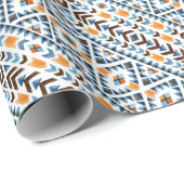 Cute waterverf aztec patroon cadeaupapier (Rol Hoek)