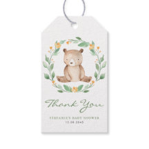 Cute Waterverf Baby Beer Greenery Wreath Birthday