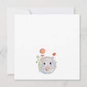 Cute Waterverf Baby Chinchilla verjaardag Kaart (Achterkant)