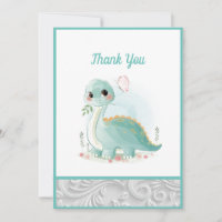 Cute waterverf Baby Dinosaur Green