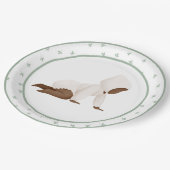 Cute Waterverf Baby kruipend Baby shower Papieren Bordje (Gekanteld)