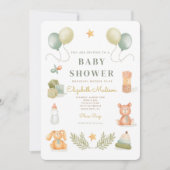 Cute Waterverf Baby Toys Baby shower Kaart (Voorkant)