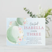 Cute Waterverf ballon kinderen Birthday Kaart (Staand voorkant)