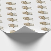 Cute Waterverf Beer Boho Baby shower Cadeaupapier (Hoek)