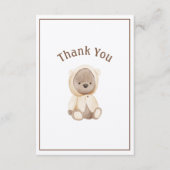 Cute Waterverf Beer Eenvoudig bedankt creditcard (Voorkant)