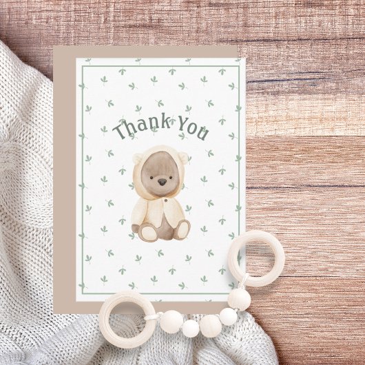 Cute Waterverf Beer Eenvoudig bedankt creditcard