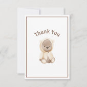 Cute Waterverf Beer Eenvoudig bedankt creditcard (Voorkant)